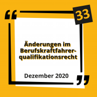 Änderungen im Berufskraftfahrerqualifikationsrecht Änderungen im Berufskraftfahrerqualifikationsrecht