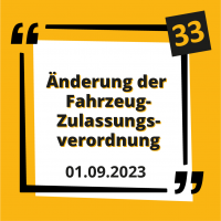 Neuerungen in der Fahrzeug-Zulassungsverordnung (FZV) Neuerungen in der Fahrzeug-Zulassungsverordnung (FZV)